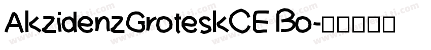 AkzidenzGroteskCE Bo字体转换